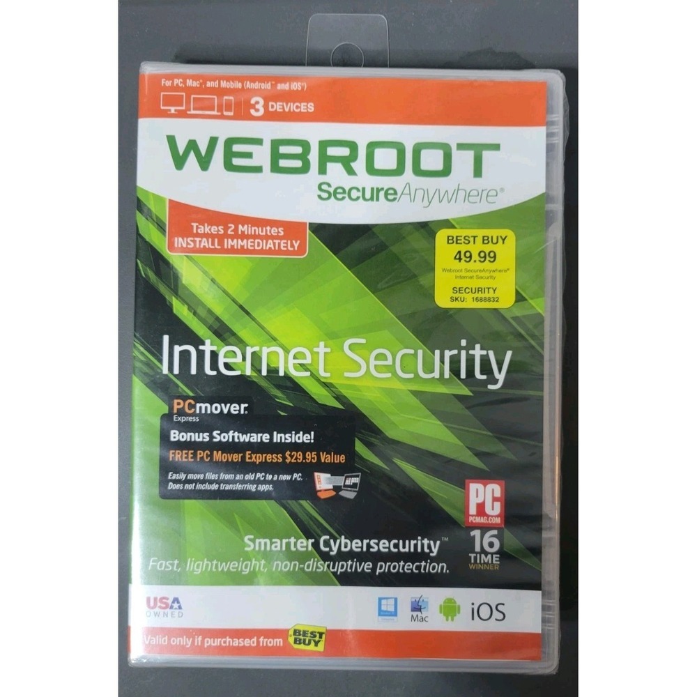 Webroot SecureAnywhere Internet Security - Full Version for Windows & Mac...‎